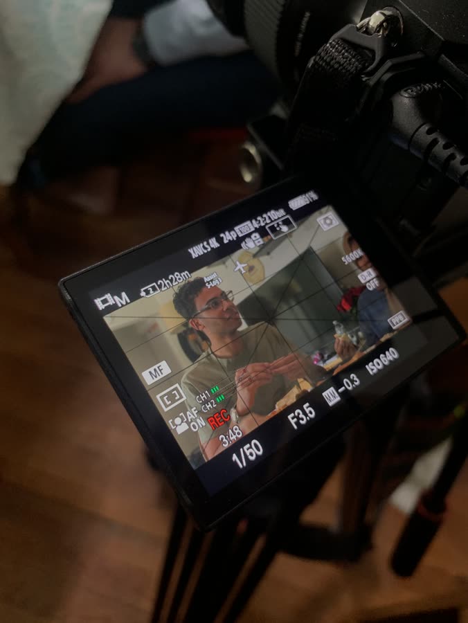Camera monitor on set